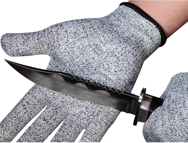 Grey Customized Pu Coated Cut Resistant Safety Working Gloves