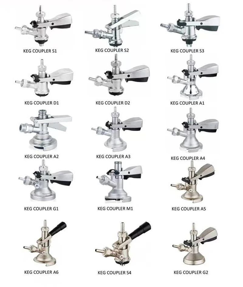 Cheap price Beer Keg Couplers Dispenser A S D M Type Beer Keg Coupler With Pressure Release Valve