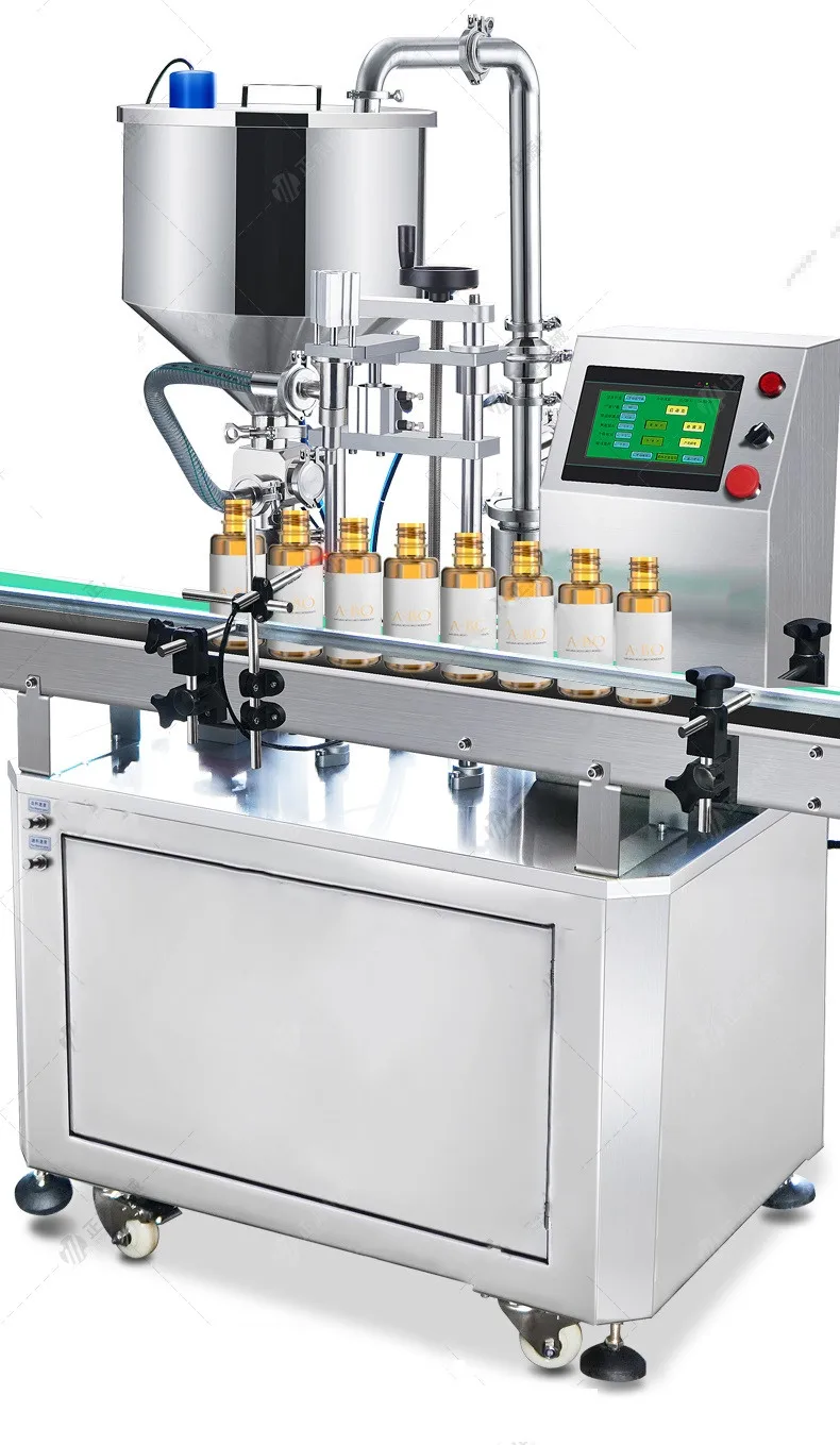 Automatic Rotor Lobe Pump Filling Machine High Viscosity Cosmetic Cream Ointment Filler