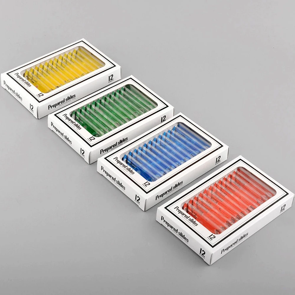  48pcs Different Prepared Plastic Microscope Slides for Homeschool