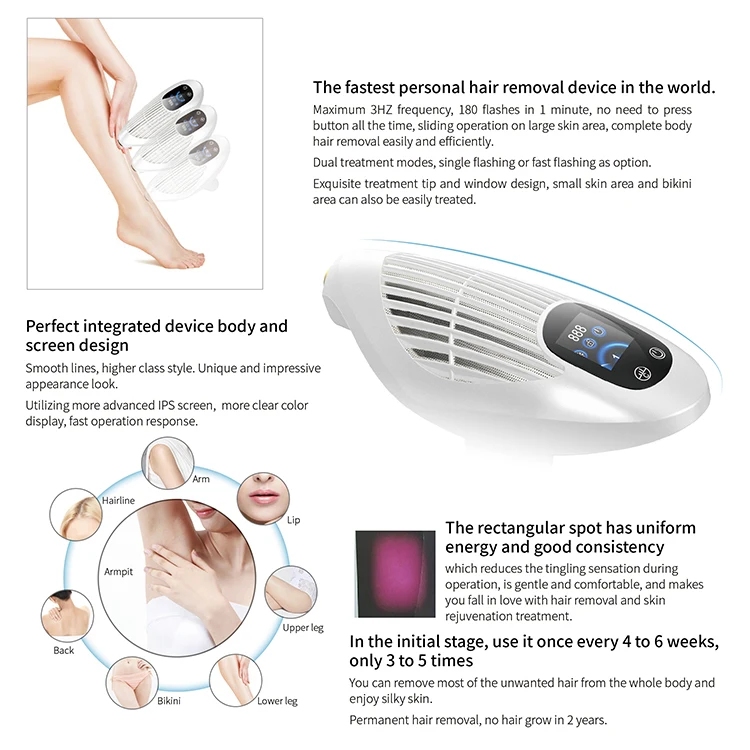 2022 Dropshipping USA Permanently Home Use IPL Machine / New Device Painless Permanent Laser IPL Hair Removal device