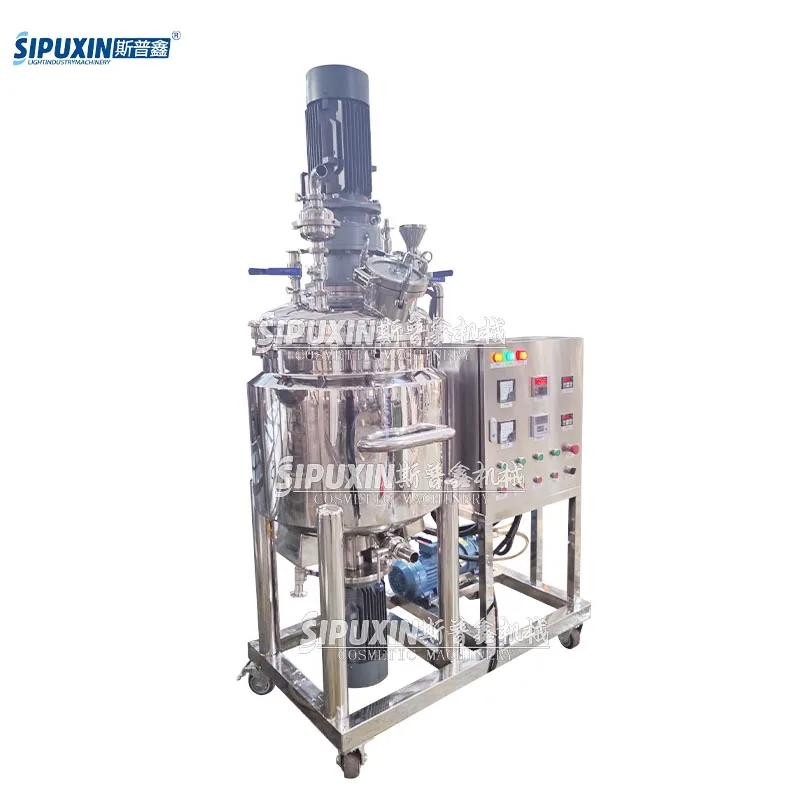 100L Button type Shear Dispersing Emulsifier Homogenizer Mixer facial cream Vacuum Mixer Making Homogenizer Emulsifier Machinery