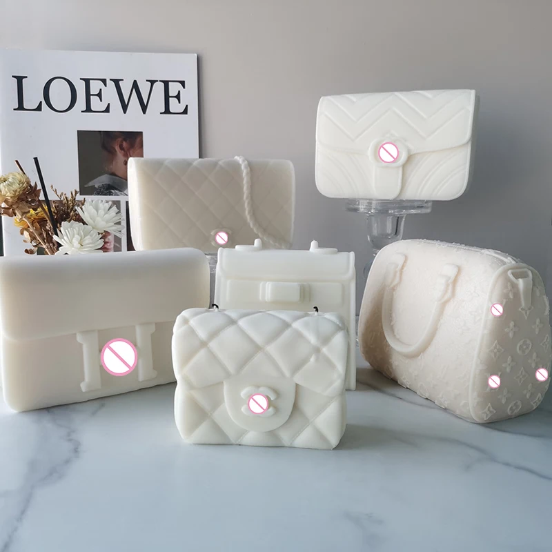 Custom Ins Home Decoration Luxury Fashion Handbag Candle Natural Soy Wax Branded Bag Scented Candles