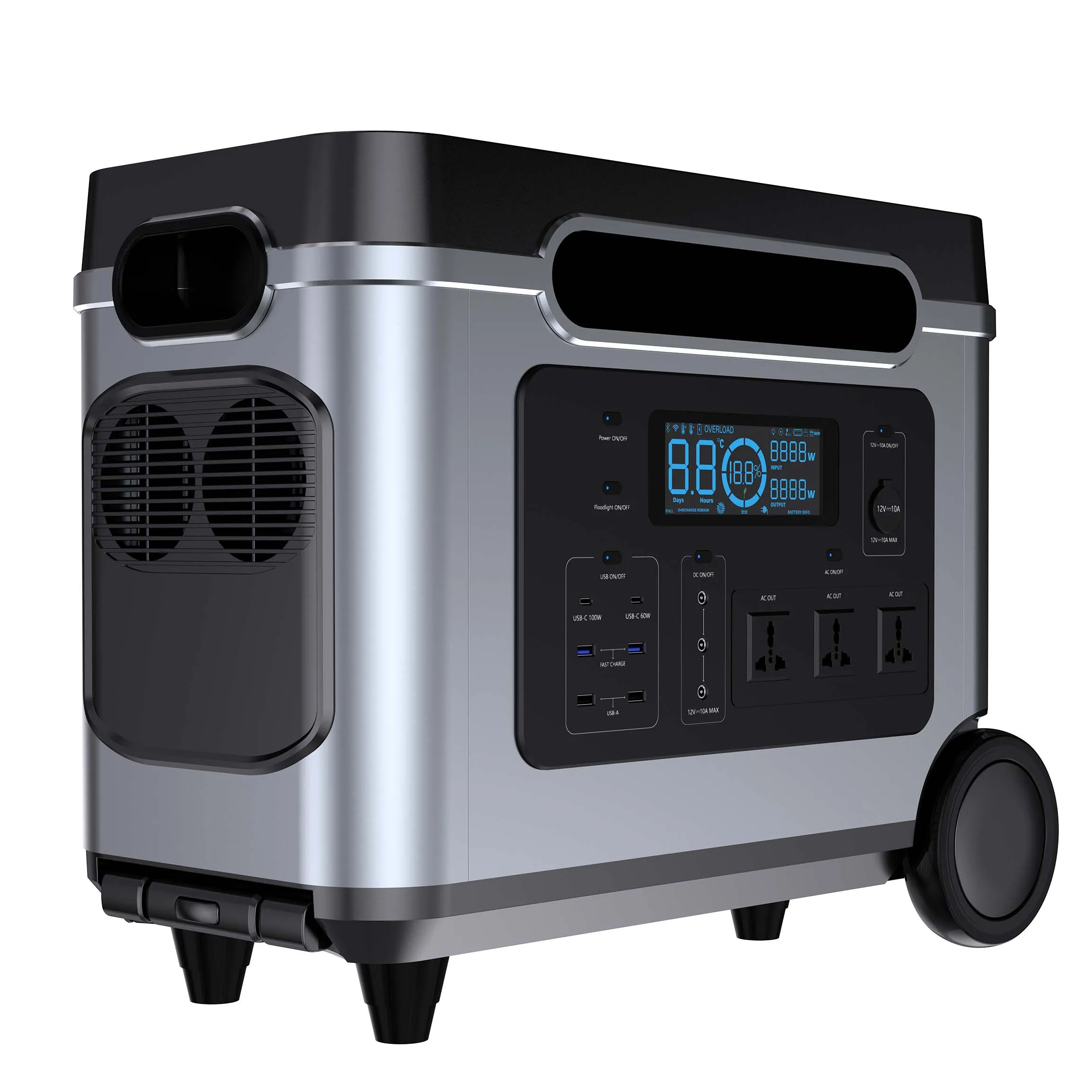 3000W camping power station tragbare kraftwerk lifepo4 battery charge solar generator energy system 3000w portable power station
