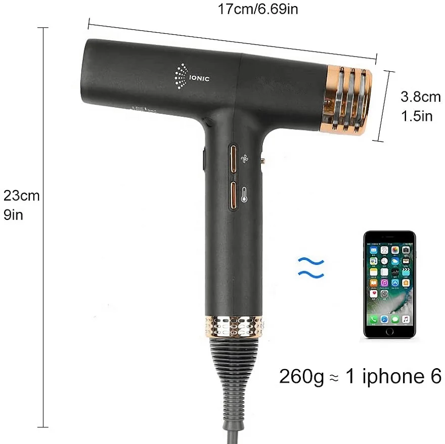 Manufacturer High Quality 2000w Vertical Brushless Motor Light Weight Household Neagative Ion Professional Hair Dryer For Salon