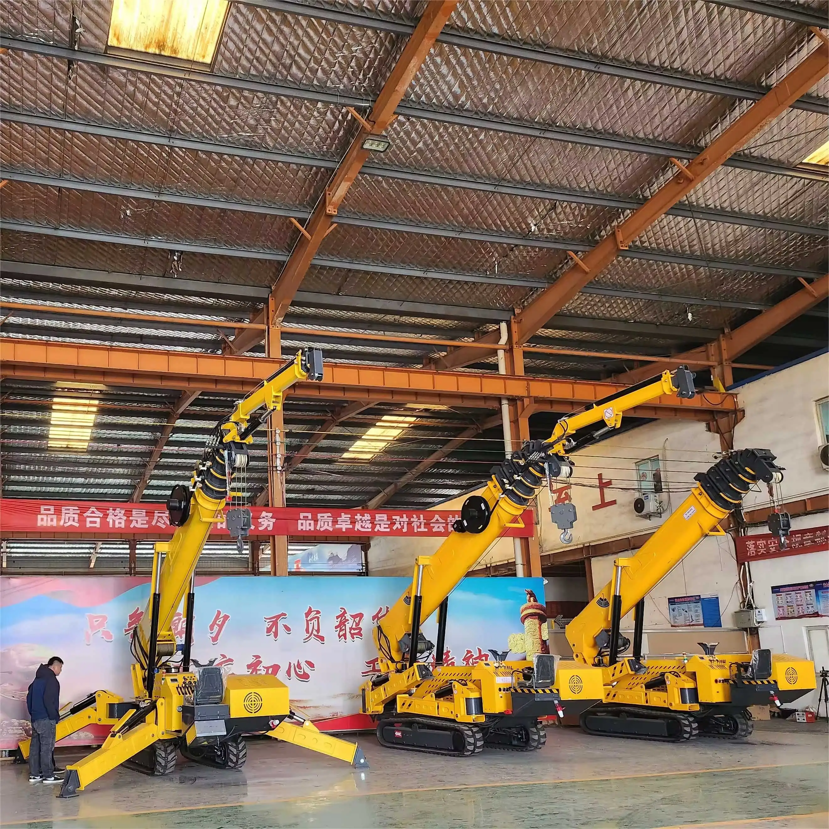 8Ton 25m Construction Crane Diesel Electric Dual Power Spider Crane Remote Control Foldable Lifting Other Cranes