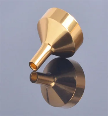 Mini Perfume Liquid Oil Refill Tool Aluminum Funnels Gold Silver for Bottle Refilling Small Metal Cosmetic Funnel