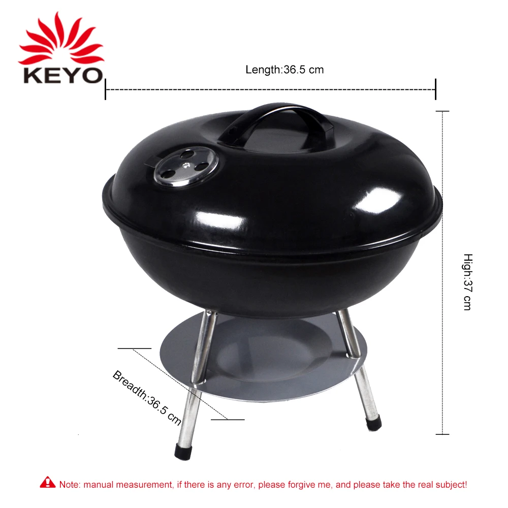 Camping Mini Round Charcoal Barbecue Bbq Grill Portable Charcoal Barbeque Kettle Tabletop Grills