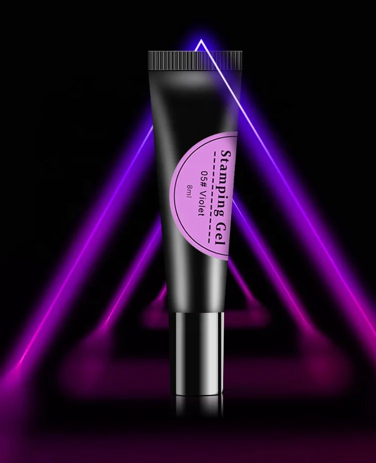 Nail Stamping Gel Polish 8ml Neon Fluorescent Stamp Print Oil UV Gel Lacquer Luminous Soak Off Varnish for Nail Art Stamp Plate