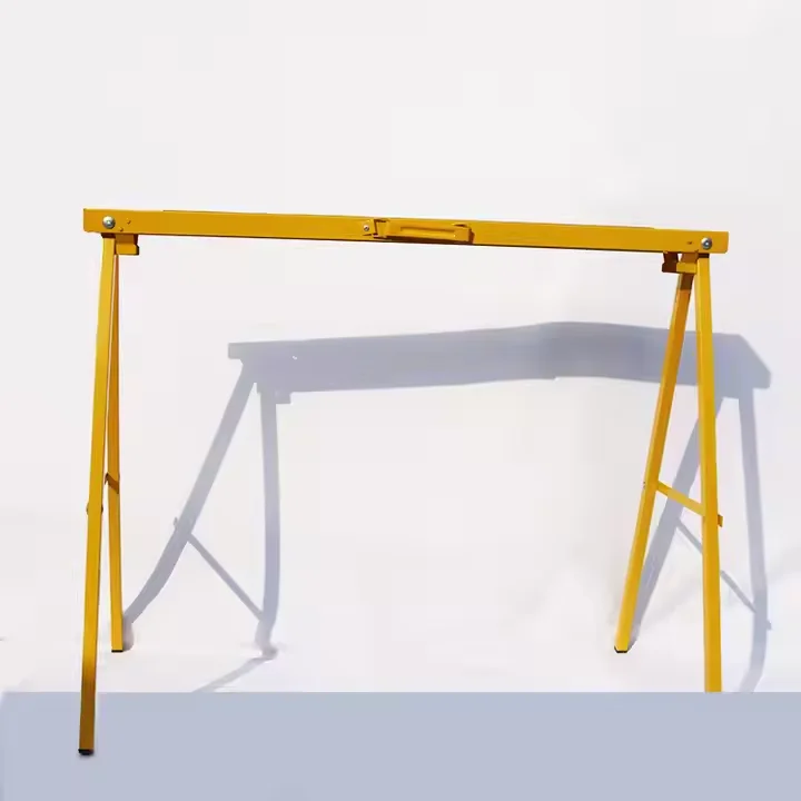 High quality folding metal saw horse bracket for woodworking Adjustable Telescopic Builders Trestle Woodworking bench