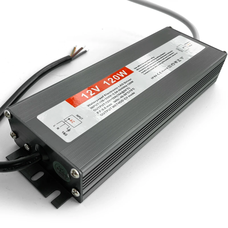 110v-220v Ac To Dc 12v 24v 36V 10a 12volt 24volt IP67 120W 150W 200W 300W 400W Water-proof LED Power Supply Transformer Driver