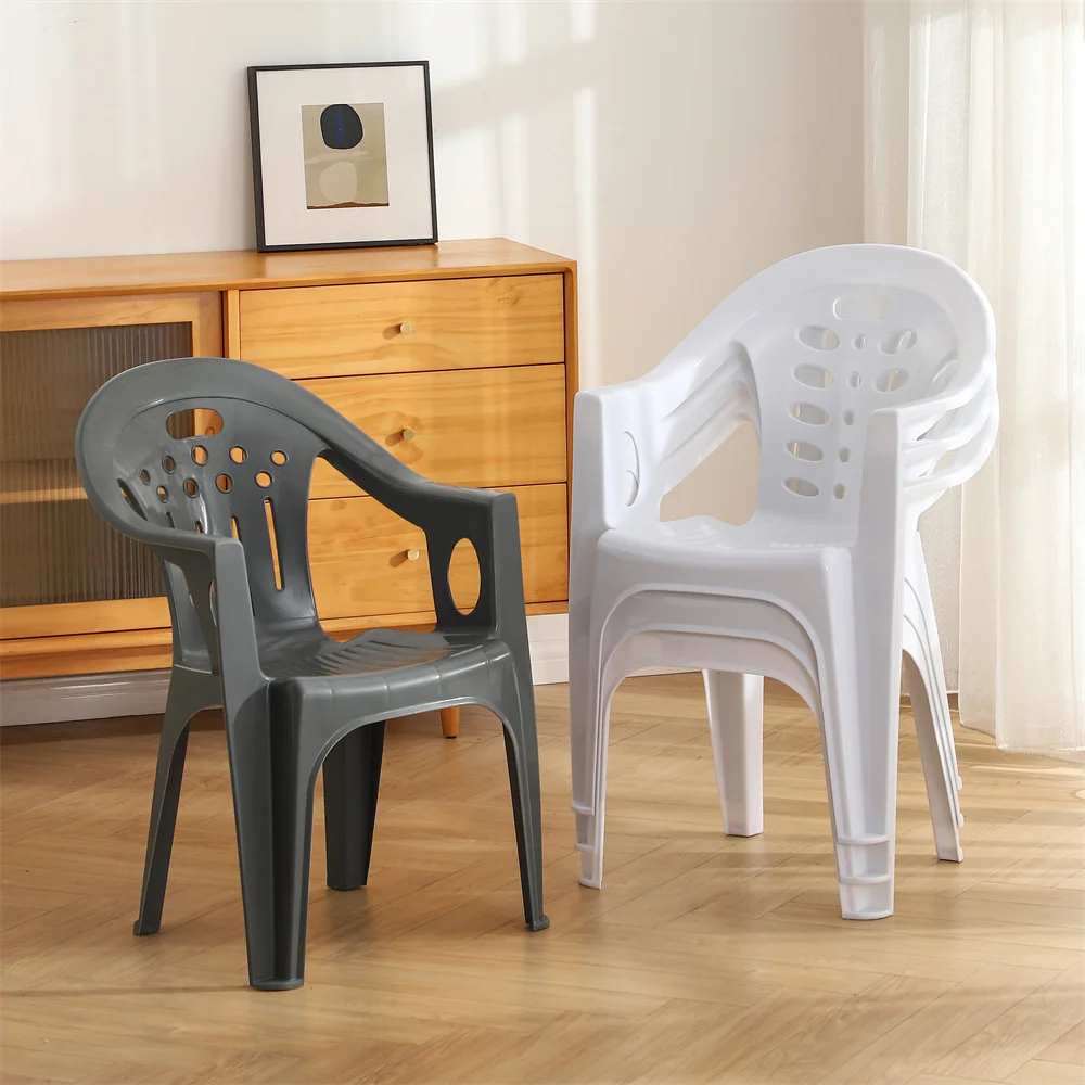 Modern Outdoor Furniture Durable Waist Chair Royal High Back White Plastic Chair for Garden/Banquet Beach Chair