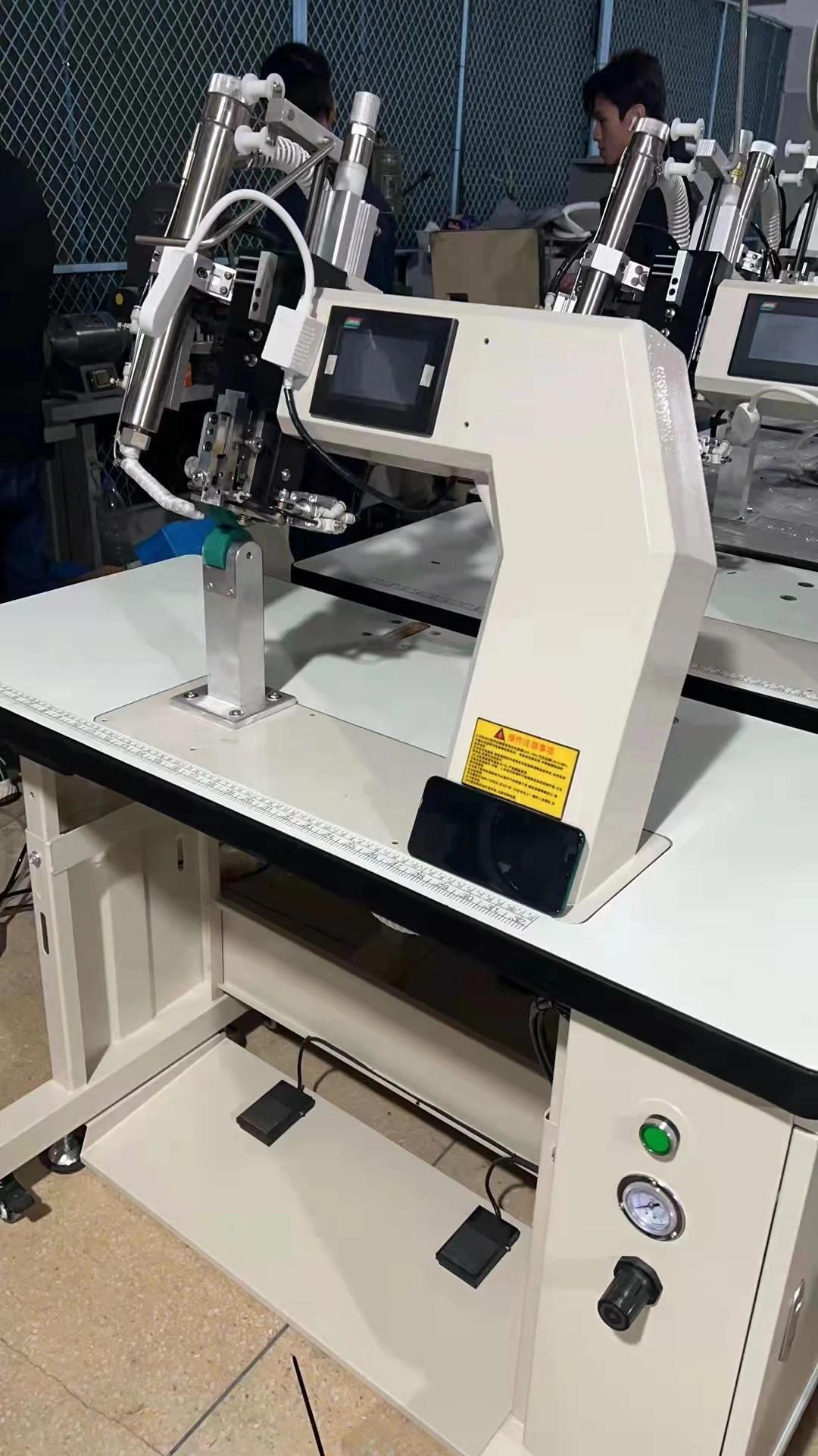 High quality hot air seam sealing sewing machine protective cloth making machine