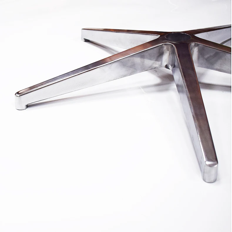 5-star feet die casting aluminum swivel chair base metal chair leg turning chair parts
