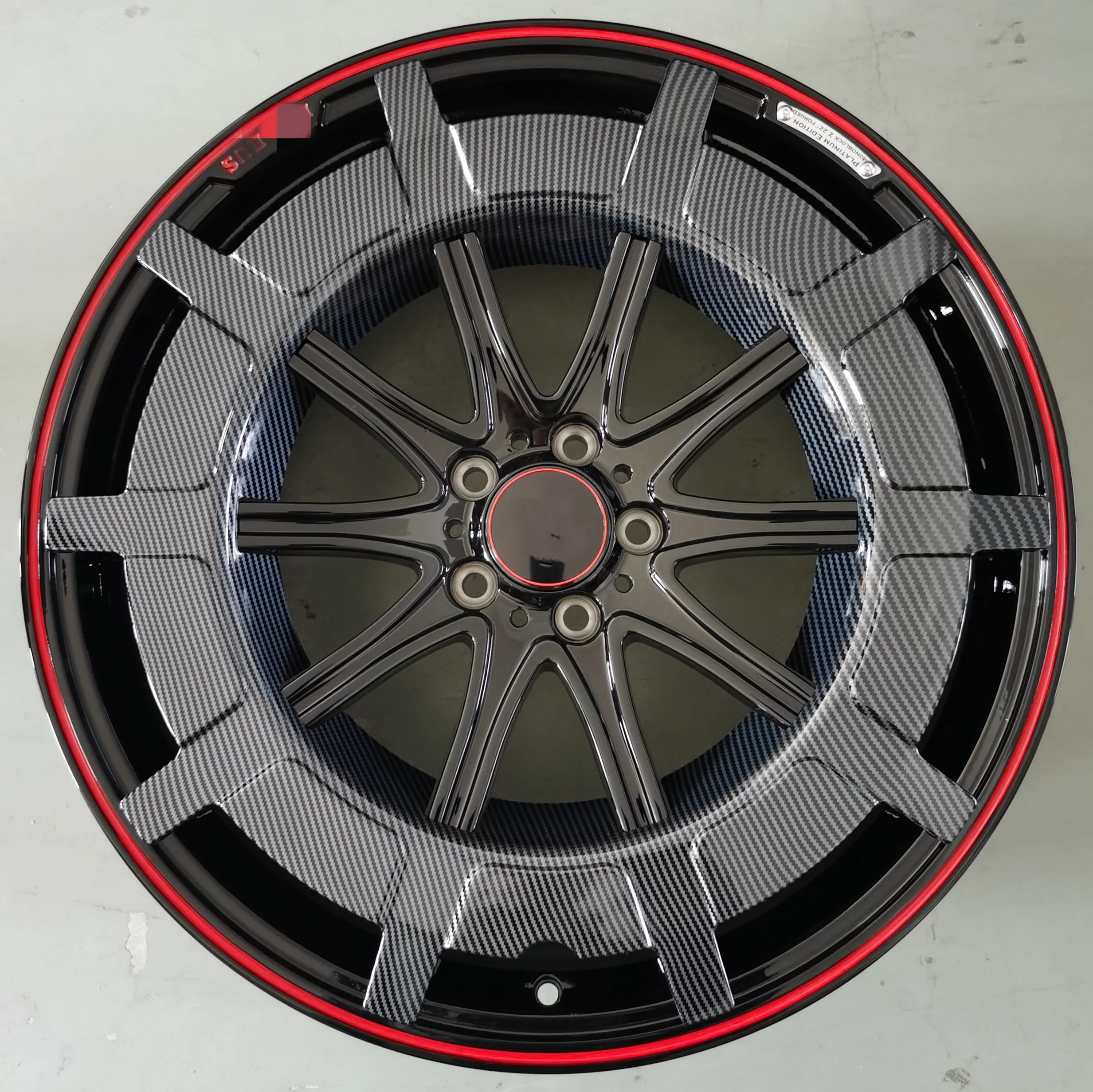 China Bolun factory custom  carbon fiber 22*10 inch 5*130 forged car alloy wheels rims for g63