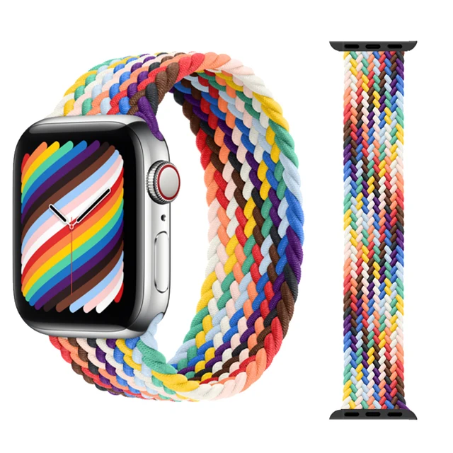 Нейлоновый Плетеный петельный ремешок для Apple Watch 6 Se 5 Band 44 мм 40 мм 38 мм 42 мм Smartwatch эластичный пояс браслет для iWatch Series54321