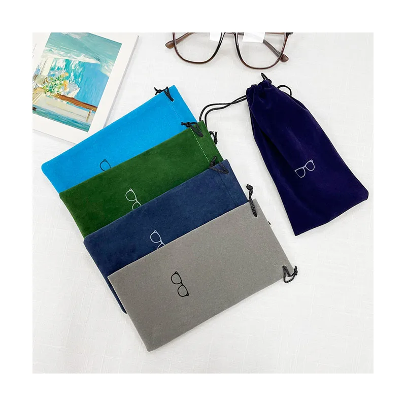 Factory Outlet Wholesale Luxurious Customized Printed Logo Soft Pouch For Sunglasses
