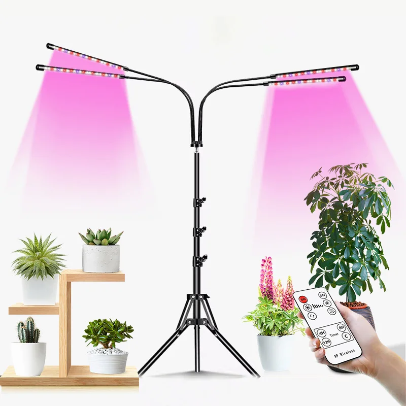 4 Head Full Spectrum Dimmable Led Grow Light Flexible With Desk Clip Led Grow Light With Timer Usb Grow Light