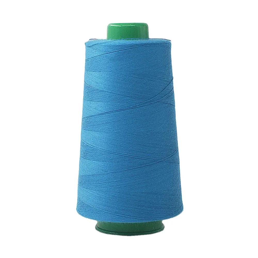 Cheap sewing thread waxed linen threads 60/2 5000 yards/cone resistance to abrasion sewing 5000 yards thread polyester