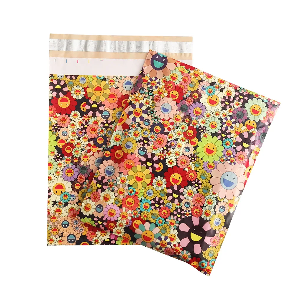 courier delivery bag cornstarch pocket biodegradable black clear courier bag  for courier with pocket malaysia