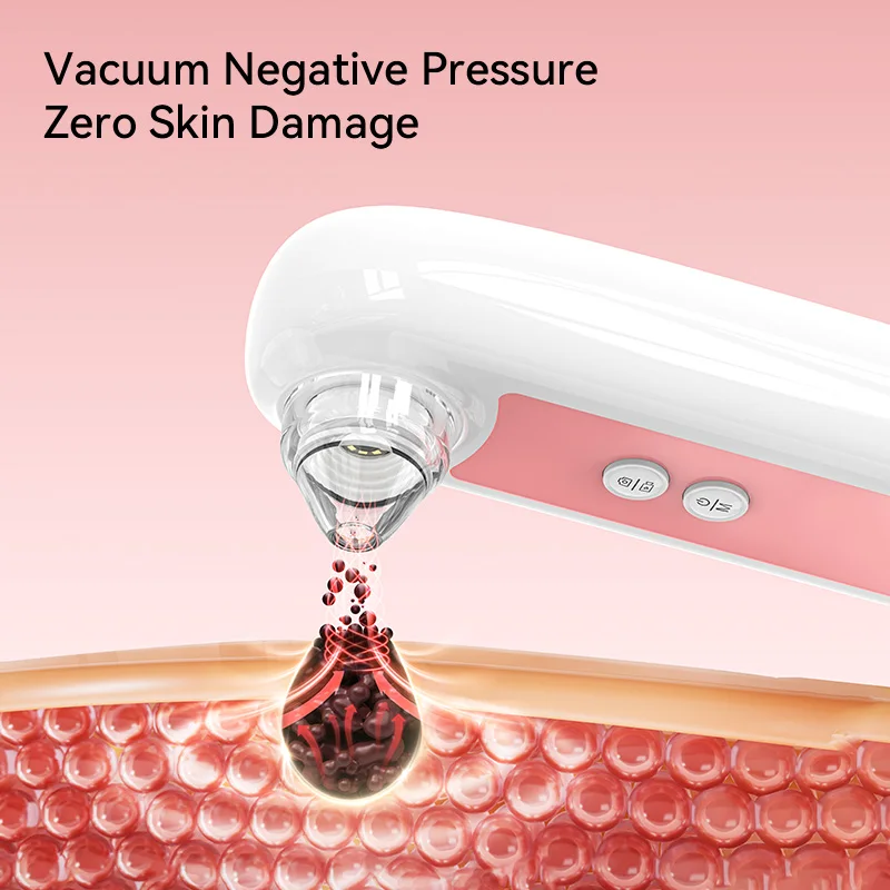2023 Newest H600 3 Suction Power 6 Probes Facial Pore Cleaner USB Rechargeable Blackhead Remover Pore Vaccum
