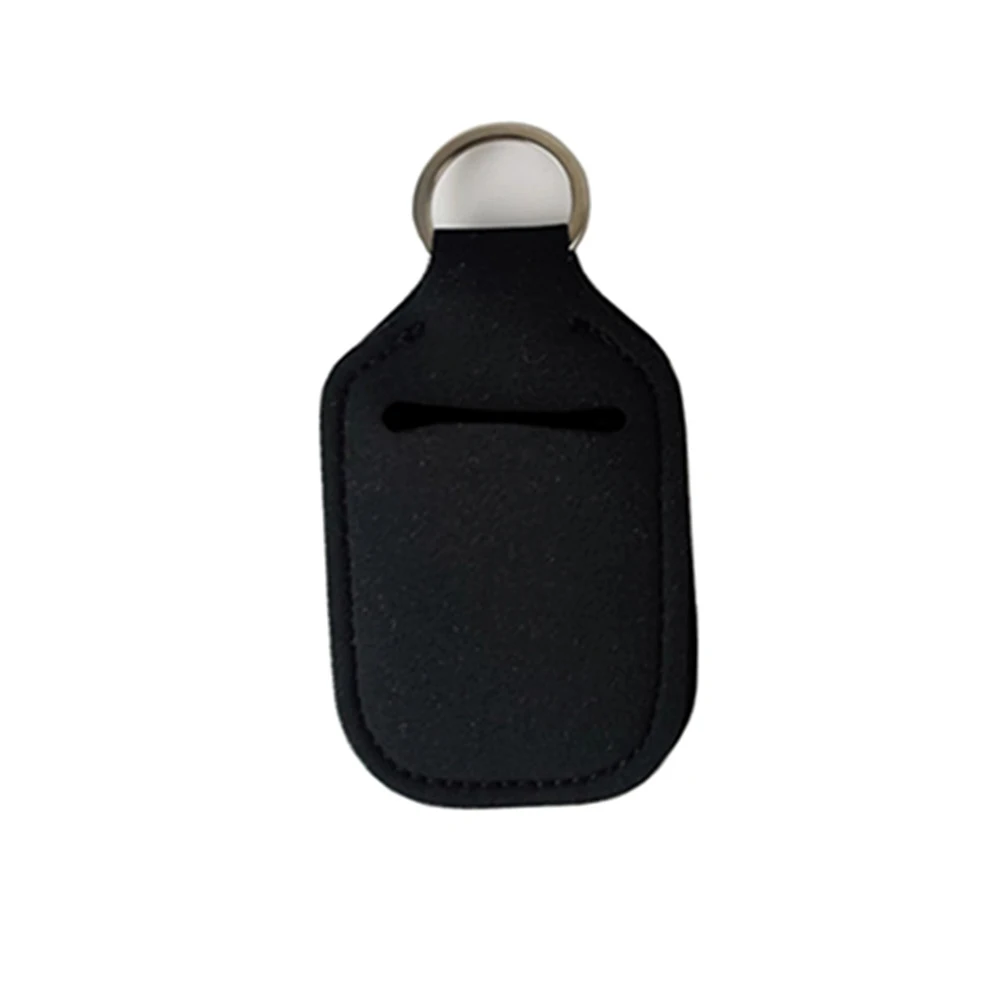 2022 Sublimation  Pocketable Neoprene 30ML Size Hand Sanitizer Bottle Holder Chapstick Wristlet Keychain With Lip Holder