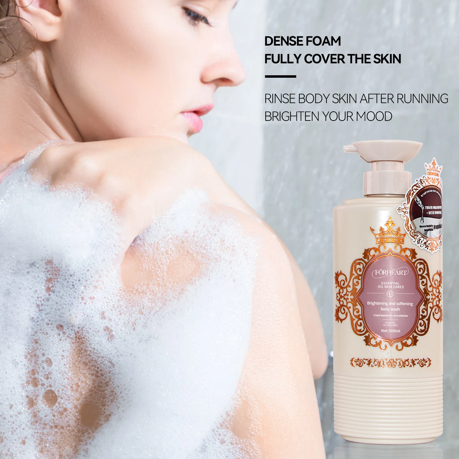 Private Label high quality  Body Wash Gel Brightening Bath  Shower Deep cleaning and Soften Skin body wash