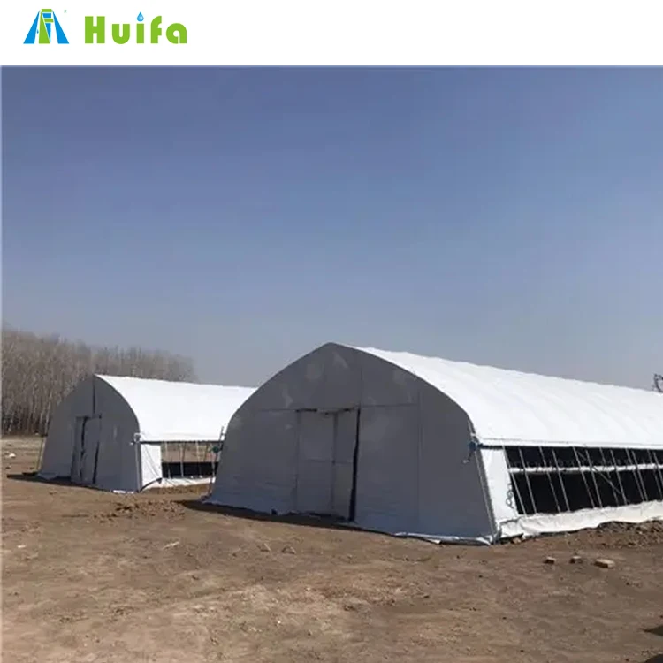Chinese Economic Tunnel Pe Film Greenhouse For Mushroom Tomato With Hydroponic Cooling System