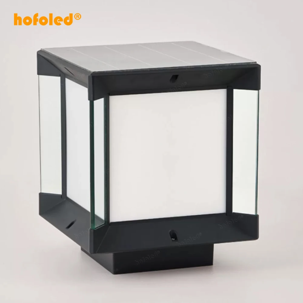 Mount Base Solar Post Lights Decorative Garden Led Outdoor Solar Panel Post Lights Gate Wall Post Sunlight Lamp