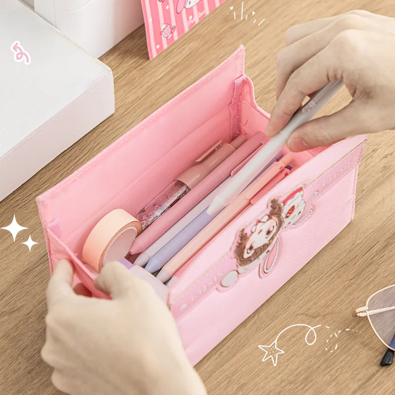 Cartoon Large Capacity Pencil Case: Cute Envelope-Style Stationery Organizer, Perfect for School Supplies
