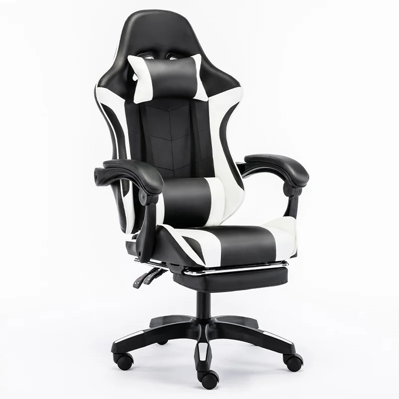 Wholesale cheap rotating lifting pu leather massage computer game chair gamer racing rgb gaming chairs with lights