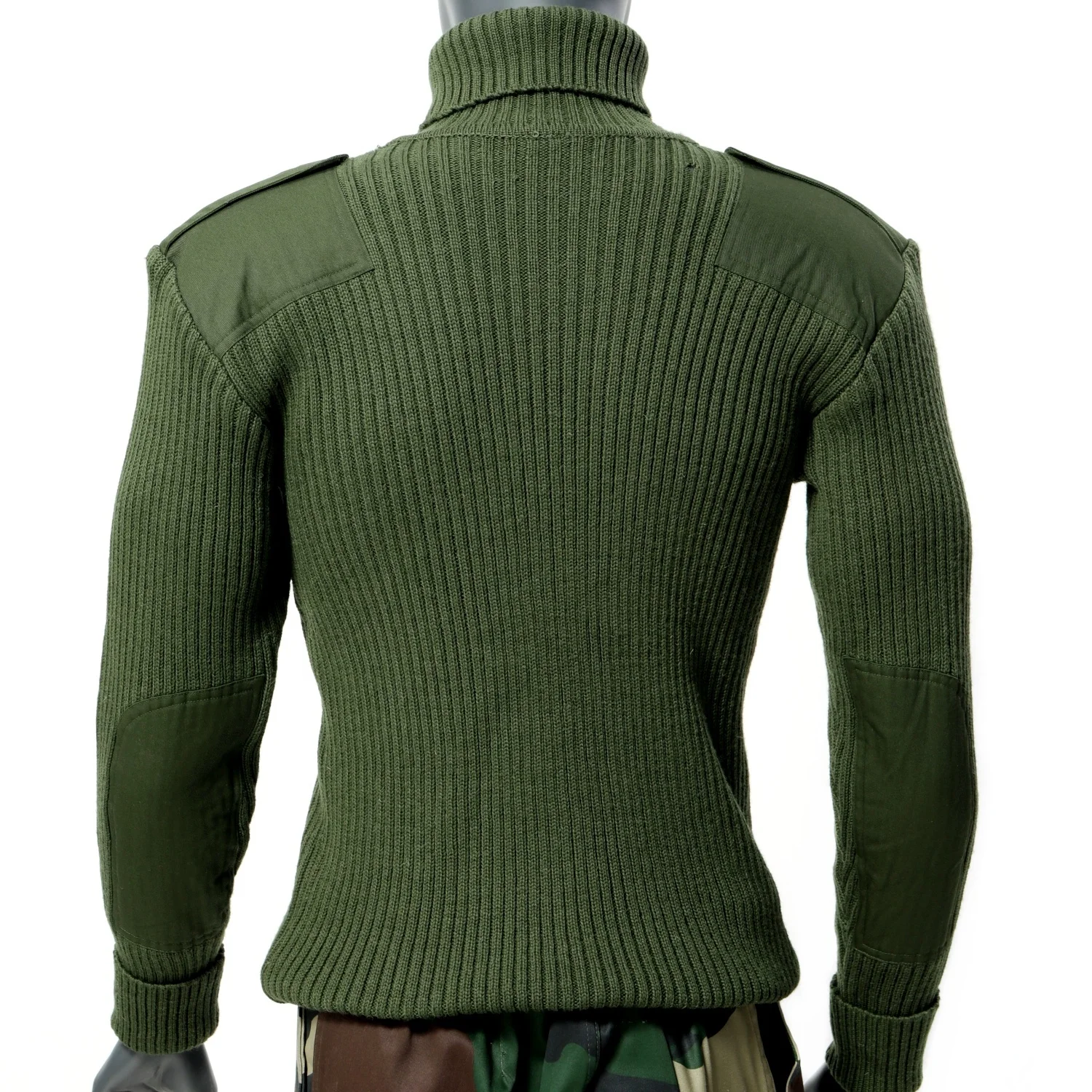 Acrylic Mil Spec Sweater GI Standard Duty Pullover Jungle Green with Knitted Olive Wool Army Green Tactical Sweater