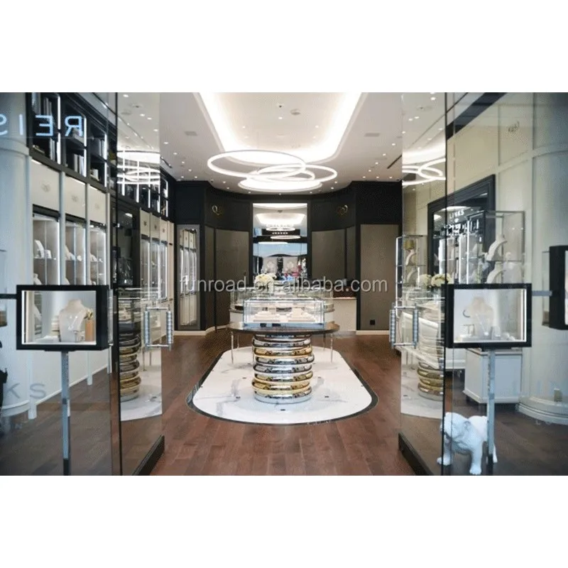 Modern Style Luxury Jewelry Store Design and Custom Jewelry Kiosk in Mall Center Jewelry shop interior design