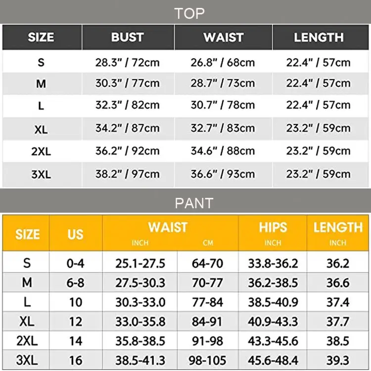 Sauna Shirt Sweat Suit Exercise Weight Loss Fitness T-shirt and Pants Sauna Suit