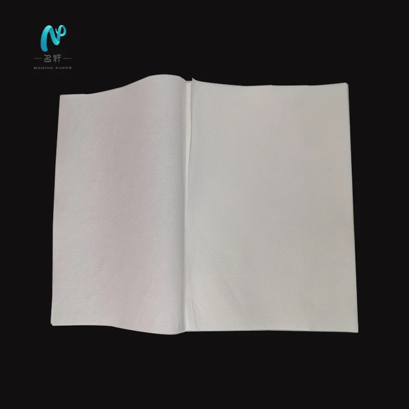 MingXuan Custom high quality napkins 16*21cm white brown virgin wood pulp  Recycled Napkin  1/2 Fold paper napkin & serviettes