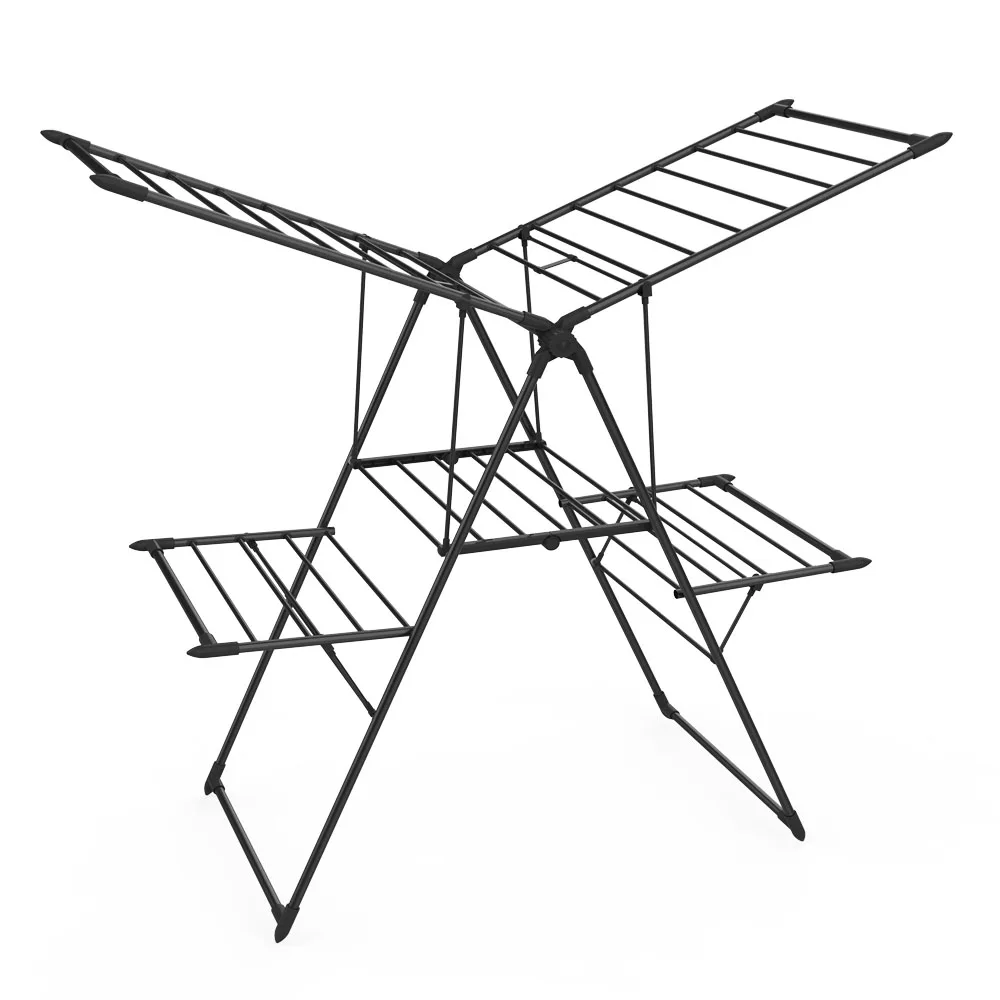 Professional 20M Drying space 2 Tier Gullwing Collapsible Dryer Hanging Drying Cloth Laundry Rack