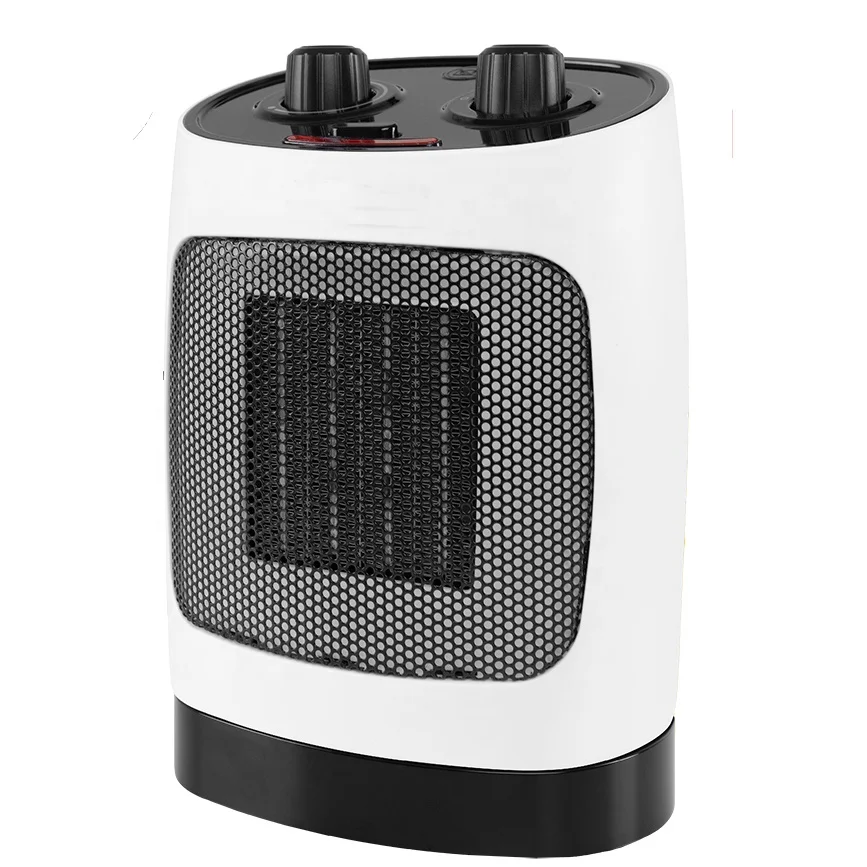 2000 W mini ceramic fan heater with cold setting, three power levels, for use in the office, living room, bedroom or terrace, wh