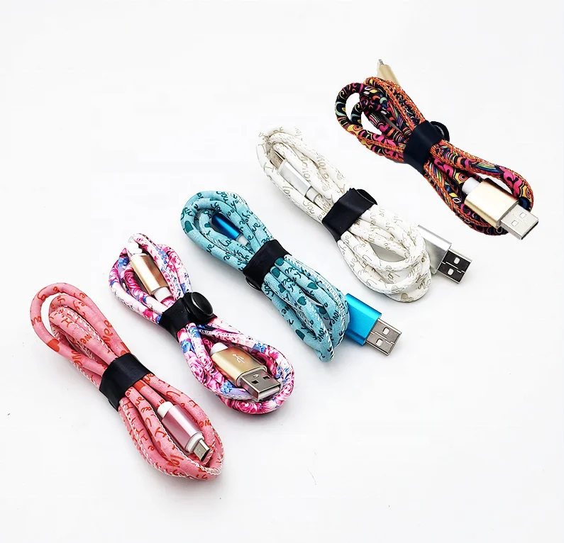 2022 Hot Selling PU Leather USB Cable for Type c for iPhone