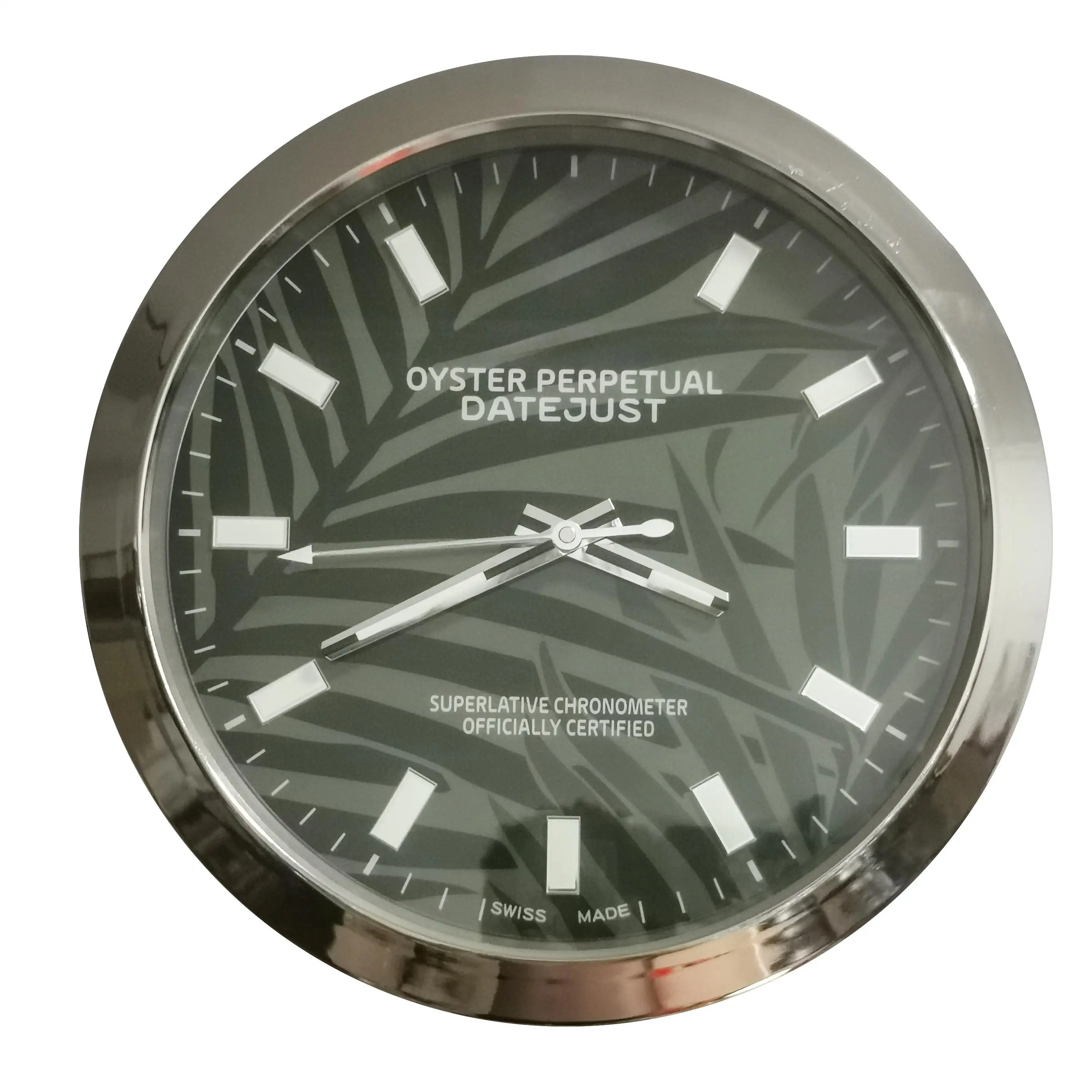 40cm luxury watch shape wall clock luminous wall clock with date & date metal decorative clock modern