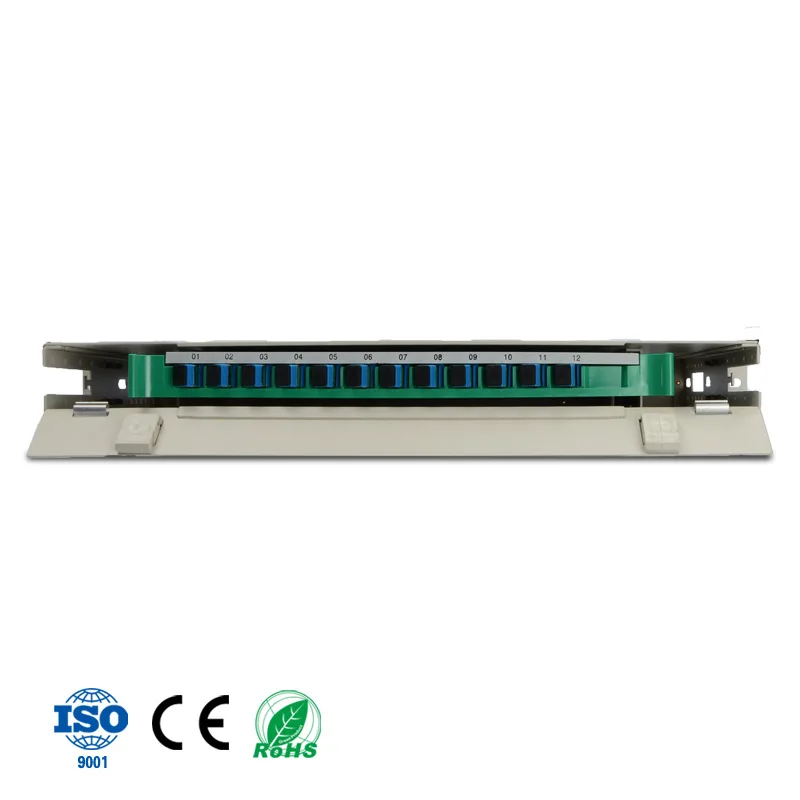 
19 Inch Cabinet 1U Optical fiber Distribution Frame Full Load SC 12 Core ODF 