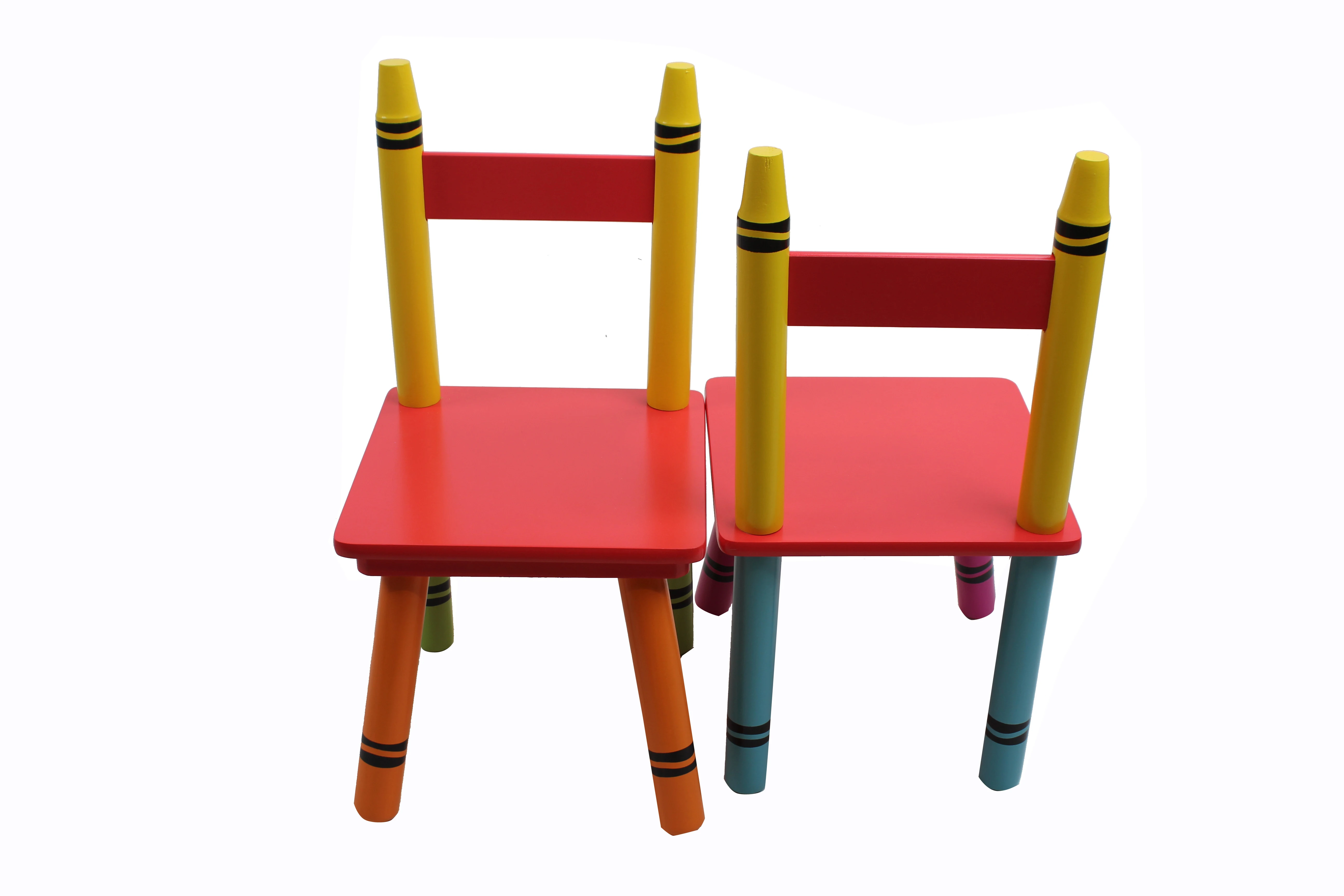 Toffy & Friends Wooden kids crayon table and chair set playing table writing table kids furniture set of 3