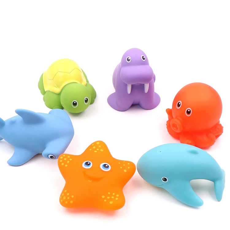 2021 Yohi High Quality Not Fade Jetting Water Fun Learning Education Floating Eco-Friendly Whale Bath Toys
