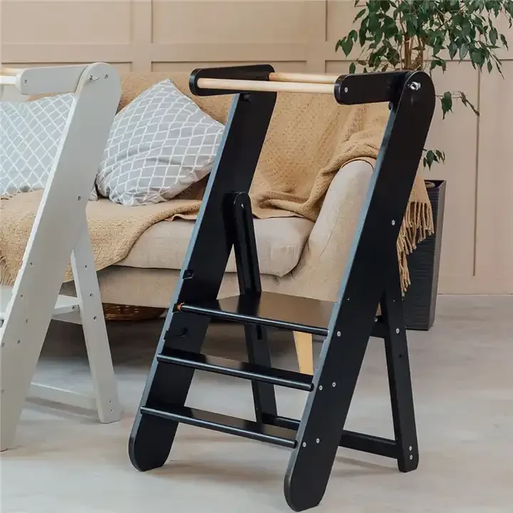 Folding Toddler Montessori Helper Tower Wooden Learning Tower Kitchen Step stool