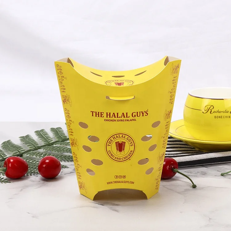 Eco-friendly and hygienic french fries and chicken popcorn disposable food carton packaging