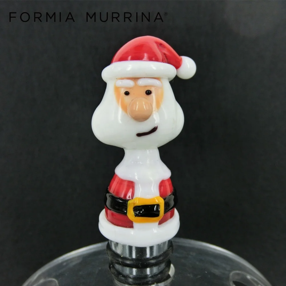 Great Christmas gifts Snow Santa Calus murano wine bottle stopper