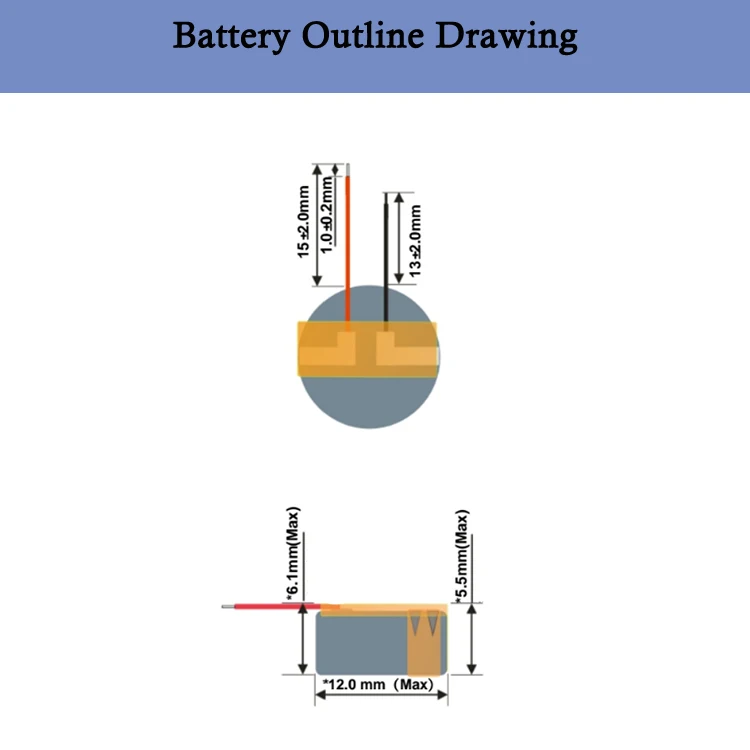 JHY литий-полимерная Кнопка 1154 3,7 V 50mAh перезаряжаемая литий-полимерная батарея