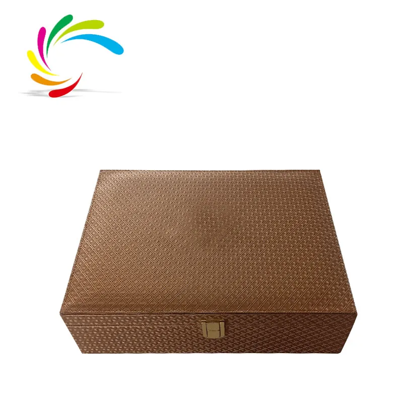 Manufacture customized new design most popular eco-friendly wholesale luxury gift clothes box with metal lock