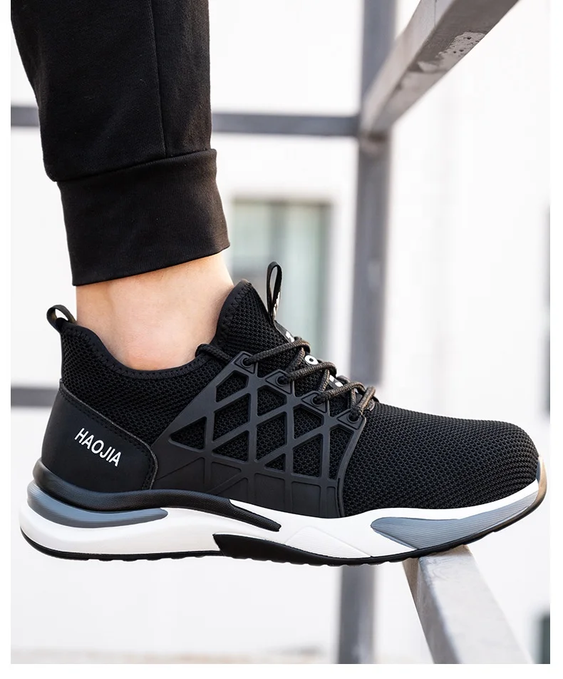 Hot Selling Industrial Protective Fashion Breathable Work Boot Casual Trainers Steel Toe Sneaker Safety Shoes for Men