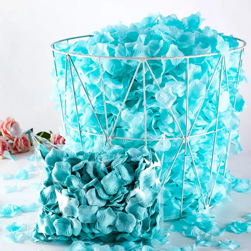 Wedding scene wedding room layout decoration simulation rose petals silk cloth rose petals