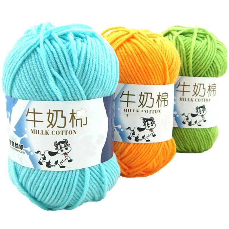 25g 50g 100g Milk cotton yarn 4 ply milk cotton yarn crochet Baby Yarn for hand knitting
